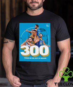 Official stephen Curry 300 Threes In The 2023 24 Season Shirt