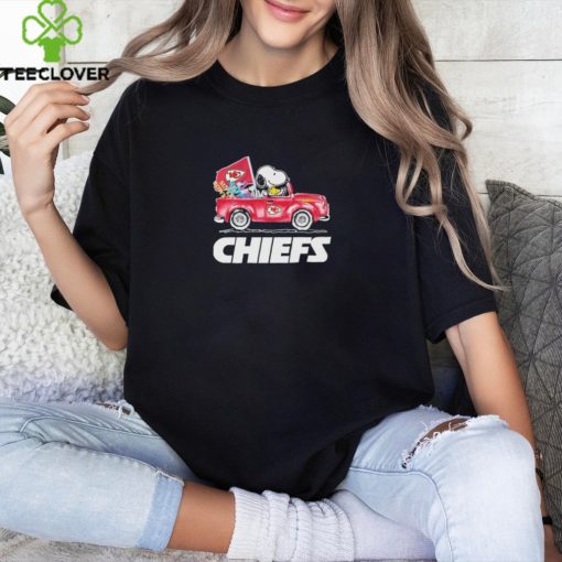 Official super Bowl LVIII Champions Snoopy And Woodstock On Car Kansas City Chiefs Shirt