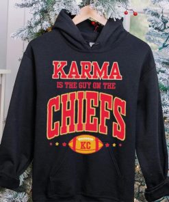Official swiftie Karma Is The Guy On The Chiefs KC Football T Shirts