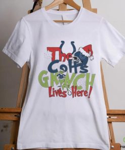 Official the Colts Grinch Lives Here Christmas T Shirt