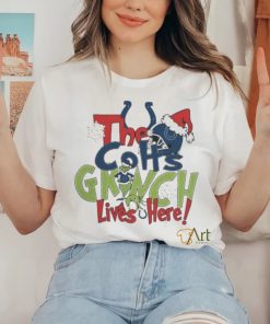Official the Colts Grinch Lives Here Christmas T Shirt 2 Official the Colts Grinch Lives Here Christmas T Shirt