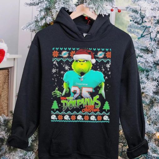 Official the Grinch How The Miami Dolphins Stole Christmas T hoodie, sweater, longsleeve, shirt v-neck, t-shirt