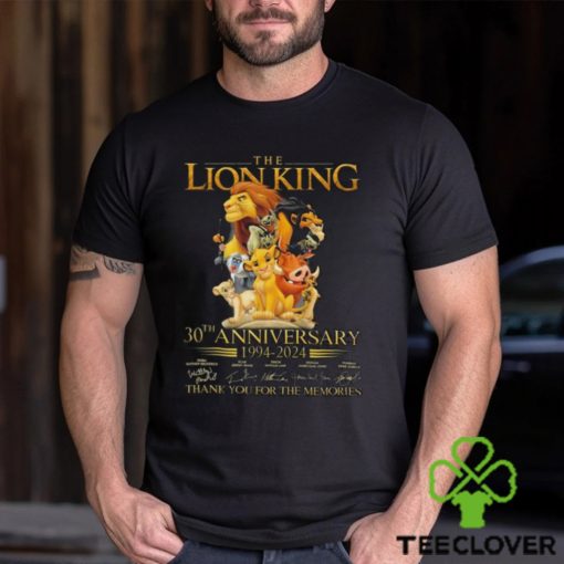 Official the Lion King 30th Anniversary 1994 2024 Thank You For The Memories Shirt