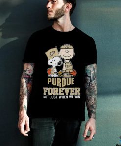 Official the Peanuts Movie Characters Purdue Boilermakers Forever Not Just When We Win Shirt