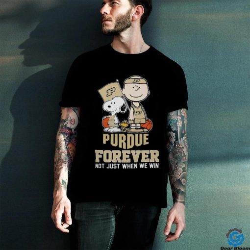 Official the Peanuts Movie Characters Purdue Boilermakers Forever Not Just When We Win Shirt