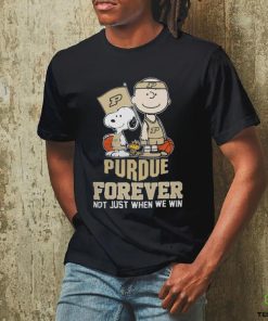 Official the Peanuts Movie Characters Purdue Boilermakers Forever Not Just When We Win Shirt