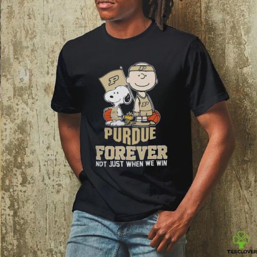 Official the Peanuts Movie Characters Purdue Boilermakers Forever Not Just When We Win Shirt