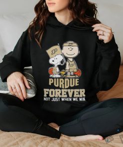 Official the Peanuts Movie Characters Purdue Boilermakers Forever Not Just When We Win Shirt