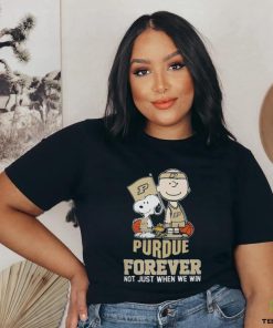 Official the Peanuts Movie Characters Purdue Boilermakers Forever Not Just When We Win Shirt