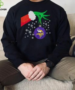 Official the grinch christmas ornament minnesota vikings T hoodie, sweater, longsleeve, shirt v-neck, t-shirt