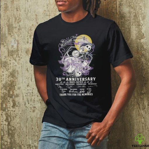 Official the nightmare before Christmas 30th anniversary 1993 2023 thank you for the memories shirt