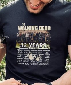 Official the walking dead 12 years 2010 2022 signature thank you for the memories t T shirt (1)