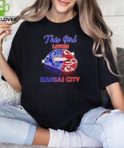 Official this Girl Loves Her Kansas City Chiefs And Kansas City Royals Lips Diamonds Shirt