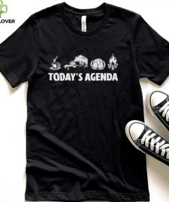 Official today’s Agenda coffee camp beer fire shirt
