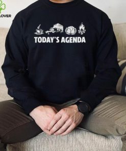 Official today’s Agenda coffee camp beer fire shirt