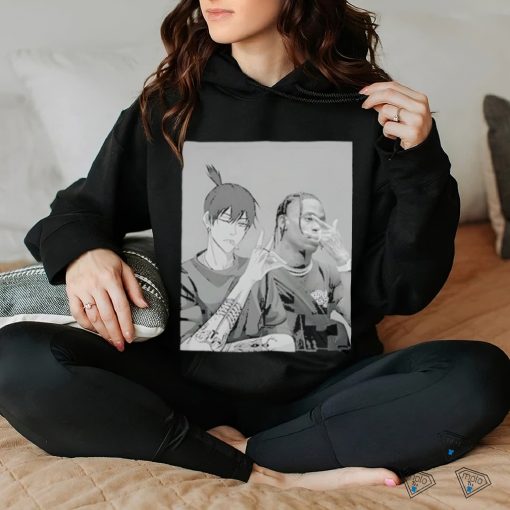 Official travis and akI hayakawa chainsaw man shirt