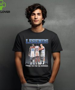 Official uNC Tar Heels Basketball Legends Davis, Jordan And Montross Thank You For The Memories Signatures Shirt