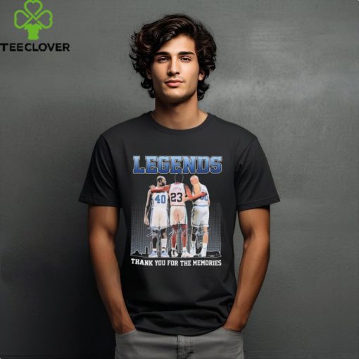 Official uNC Tar Heels Basketball Legends Davis, Jordan And Montross Thank You For The Memories Signatures Shirt