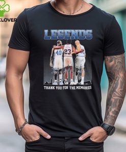 Official uNC Tar Heels Basketball Legends Davis, Jordan And Montross Thank You For The Memories Signatures Shirt