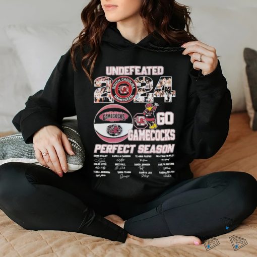 Official undefeated 2024 Go Gamecocks Perfect Season South Carolina Women’s Basketball Team Signatures Shirt