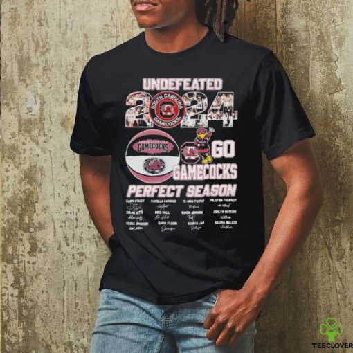 Official undefeated 2024 Go Gamecocks Perfect Season South Carolina Women’s Basketball Team Signatures Shirt