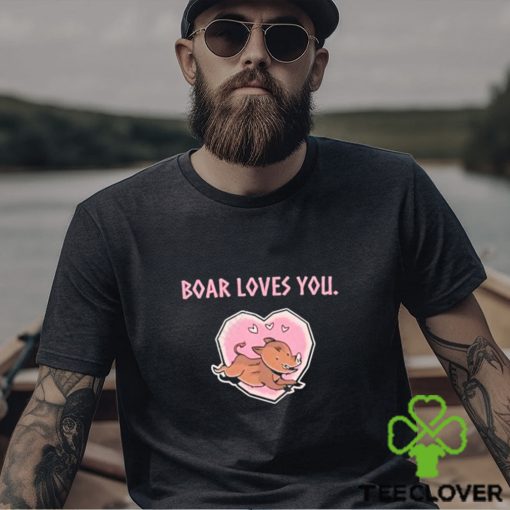 Official valheim Merch Boar Loves You Shirt shirt