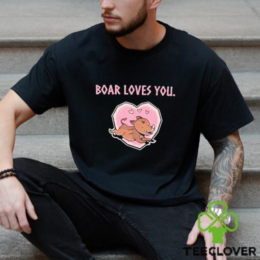 Official valheim Merch Boar Loves You Shirt shirt