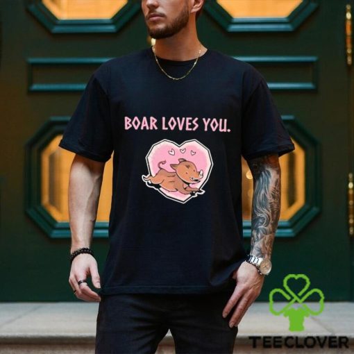 Official valheim Merch Boar Loves You Shirt shirt