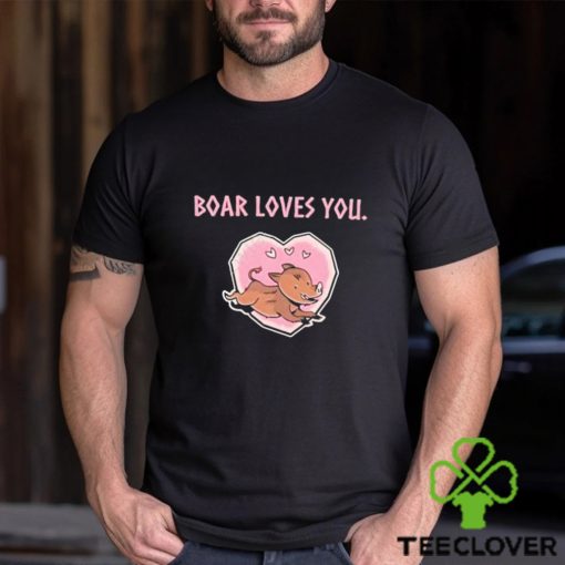 Official valheim Merch Boar Loves You Shirt shirt