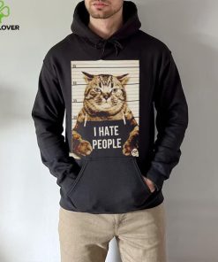 Official wanted cat i hate people shirt