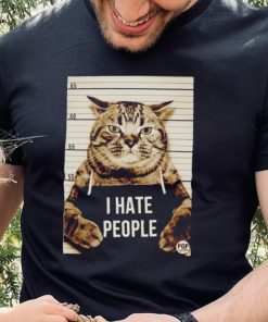 Official wanted cat i hate people shirt
