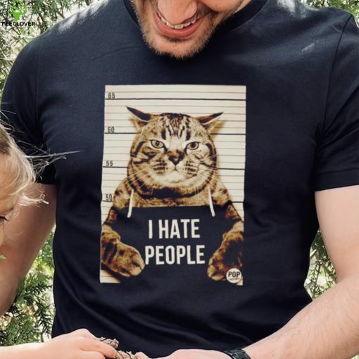 Official wanted cat i hate people shirt