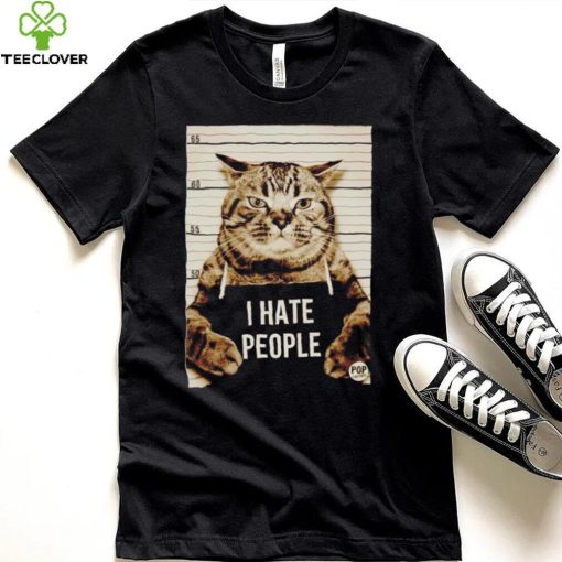 Official wanted cat i hate people shirt