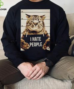 Official wanted cat i hate people shirt