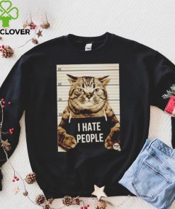 Official wanted cat i hate people shirt