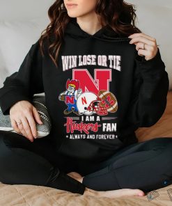Official win Lose Or Tie I Am A Huskers Fan Always And Forever Shirt