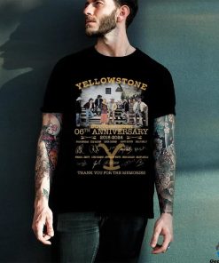 Official yellowstone Dutton Ranch 06th Anniversary 2018 2024 Thank You For The Memories Signatures Shirt