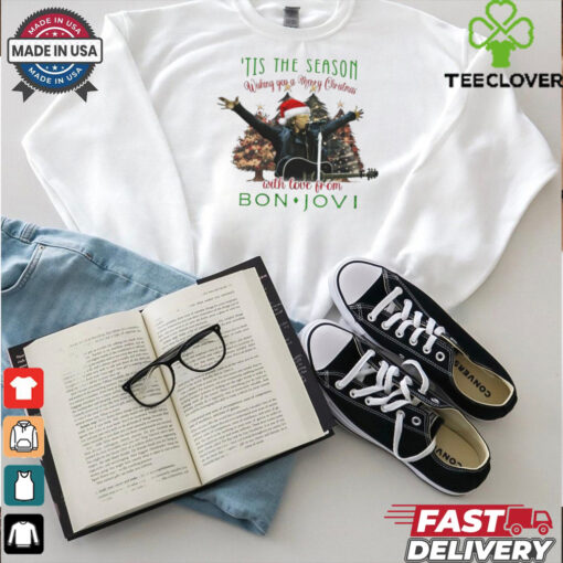 Official ‘Tis The Season Wishing You A Merry Christmas With Love From Bon Jovi 2024 Shirt