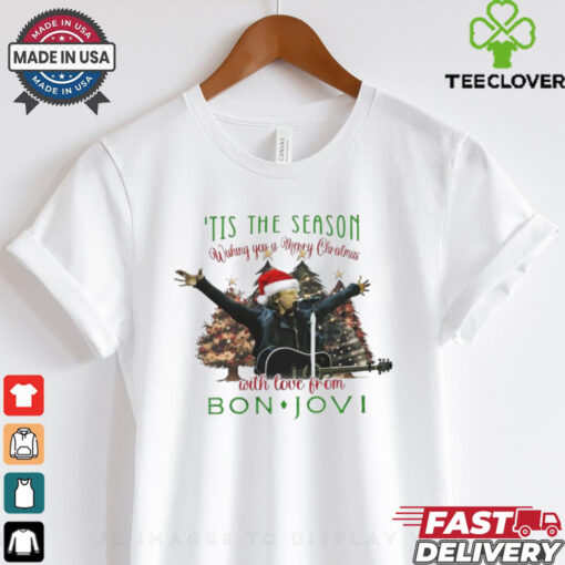 Official ‘Tis The Season Wishing You A Merry Christmas With Love From Bon Jovi 2024 Shirt