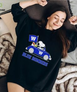 Snoopy drive a car Blue Bombers football flag logo gift hoodie, sweater, longsleeve, shirt v-neck, t-shirt