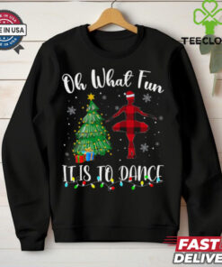 Oh What Fun It Is To Dance Plaid Christmas Dancing Dance T Shirt Recovered