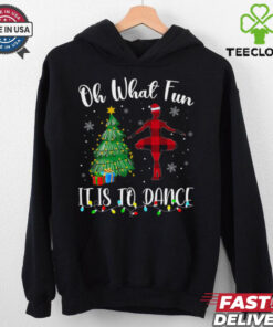 Oh What Fun It Is To Dance Plaid Christmas Dancing Dance T Shirt Recovered