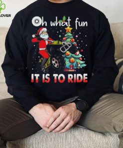 Oh What Fun It Is To Ride Christmas ATV Bike 4 Wheelers Quad Racing Christmas Tree Shirt