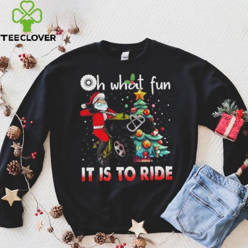 Oh What Fun It Is To Ride Christmas ATV Bike 4 Wheelers Quad Racing Christmas Tree Shirt