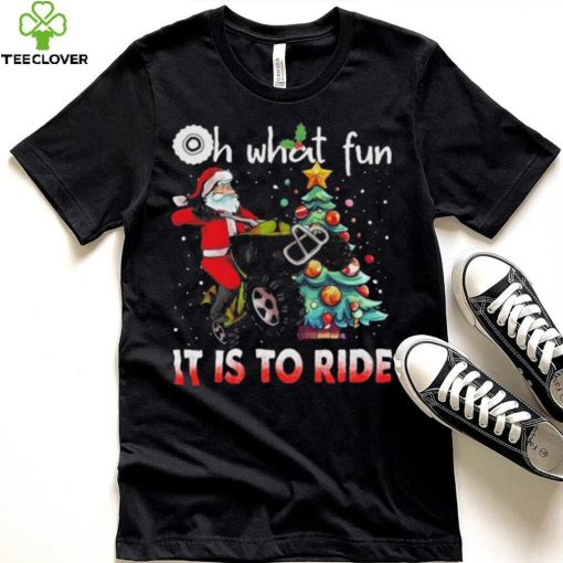 Oh What Fun It Is To Ride Christmas ATV Bike 4 Wheelers Quad Racing Christmas Tree Shirt