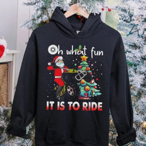 Oh What Fun It Is To Ride Christmas ATV Bike 4 Wheelers Quad Racing Christmas Tree Shirt