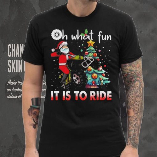 Oh What Fun It Is To Ride Christmas ATV Bike 4 Wheelers Quad Racing Christmas Tree Shirt