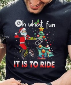 Oh What Fun It Is To Ride Christmas ATV Bike 4 Wheelers Quad Racing Christmas Tree Shirt