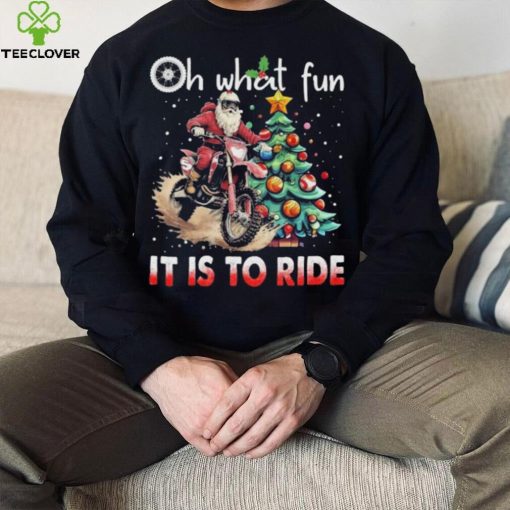 Oh What Fun It Is To Ride Christmas Dirt Bike Motocross Christmas Tree Shirt