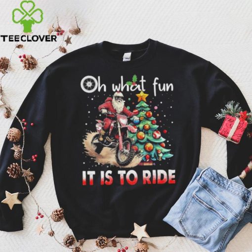 Oh What Fun It Is To Ride Christmas Dirt Bike Motocross Christmas Tree Shirt